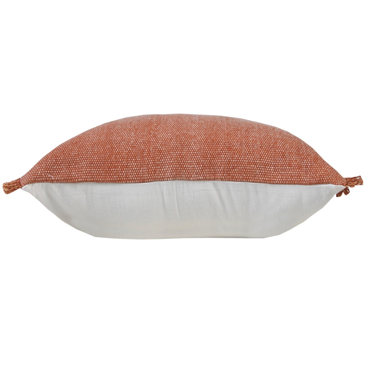 Indoor Solid Fringe Stonewash Throw Pillow, Adobe Brown Clay, 20" X 20"