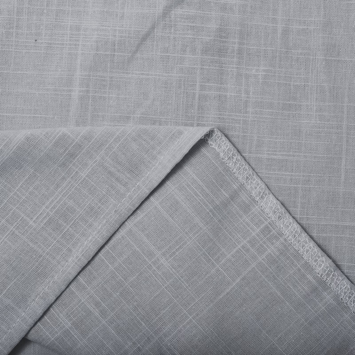 Oversized Linen-Look Button Shirt — Gray