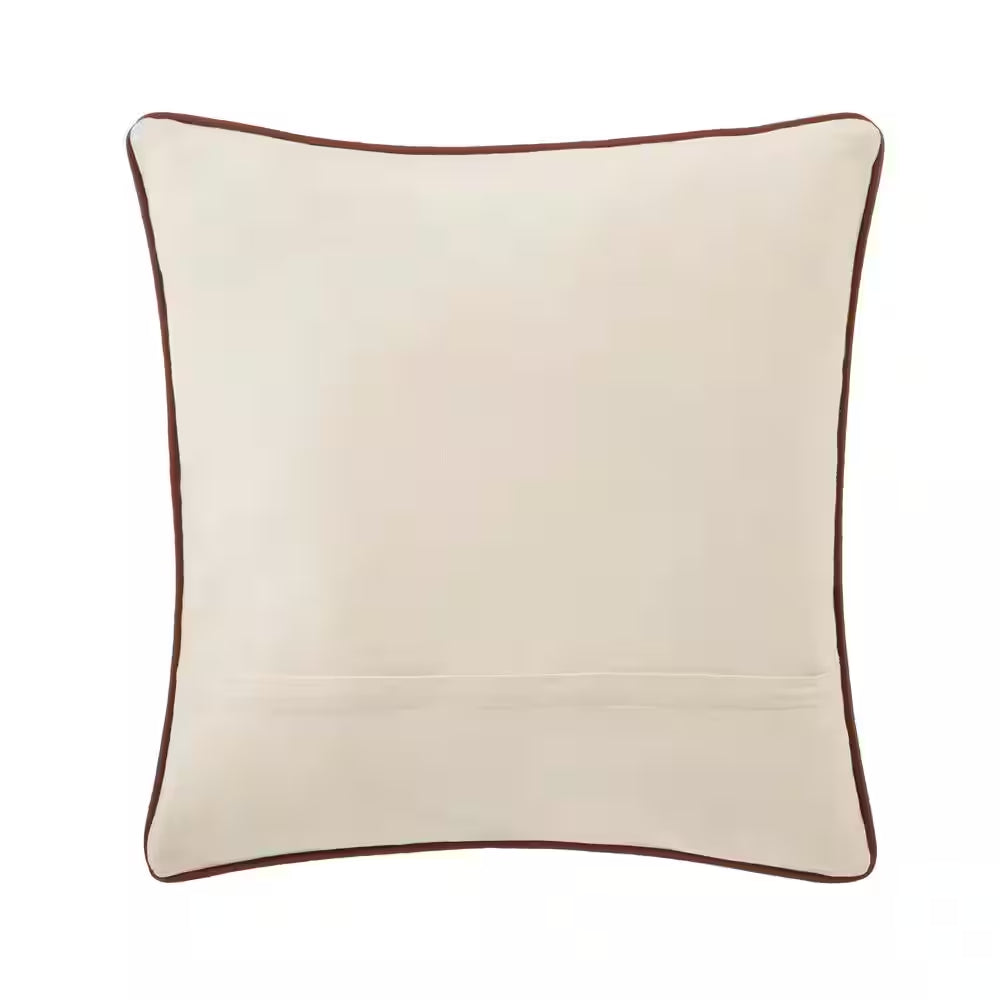 Cream Sherpa 18 In. X 18 In. Square Decorative Throw Pillow