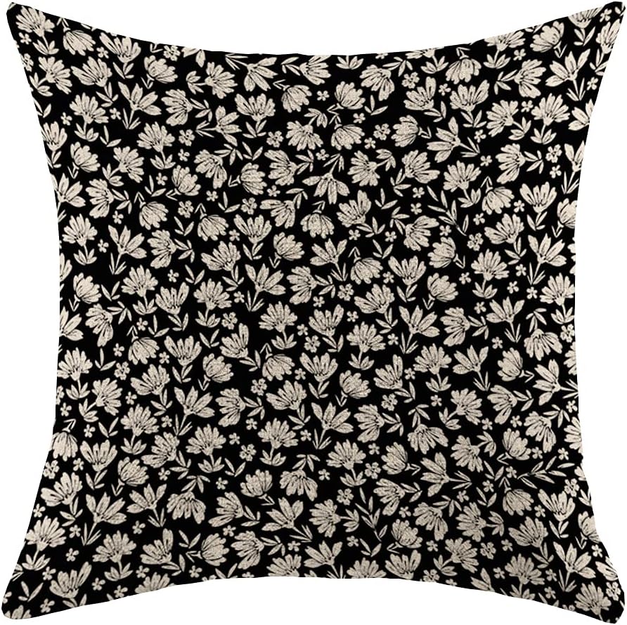 Vintage Floral Throw Pillow Cover 20X20 Inch