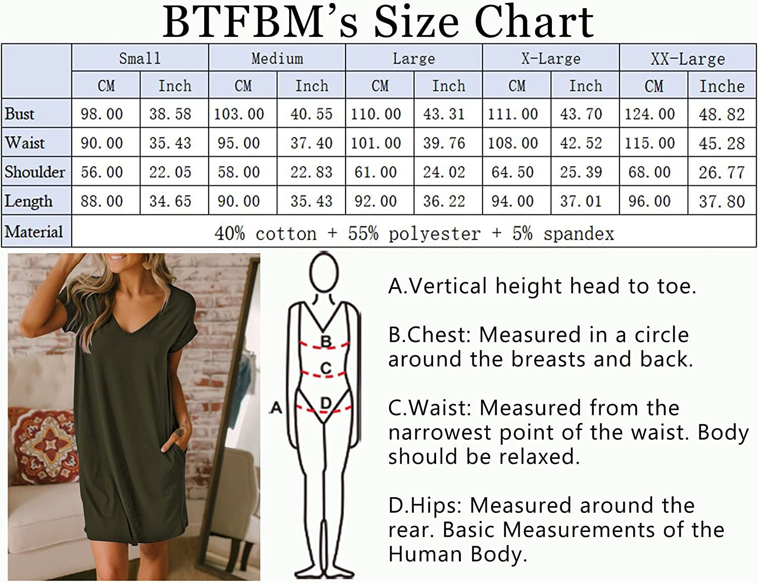 Women V Neck Short Sleeve Summer Dresses 2023 Spring Casual Loose T Shirt Tunic Short Dress with Pockets